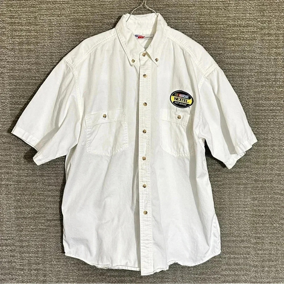 Vintage NASCAR/Nextell Button Down Shirt Sz Lg - Picture 1 of 5